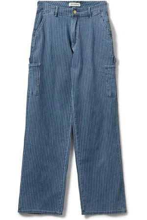 Sofie Schnoor Femme, Jeans, Bleu, Taille: 44 FR Pantalon à Rayures Inspiré Cargo