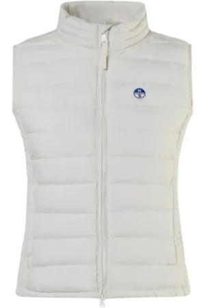 North Sails Femme, Vestes, Blanc, Taille: 38 FR Gilet Matelassé Coupe-Vent Naomi