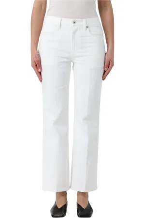 Jil Sander Femme, Jeans, Blanc, Taille: W25 Jeans blancs élégants à jambes larges