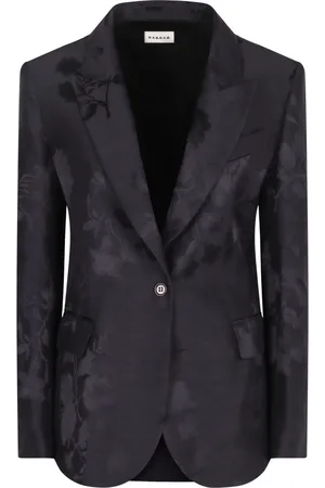 P.A.R.O.S.H. Femme, Vestes, Bleu, Taille: 40 FR Veste en tissu jacquard à un bouton