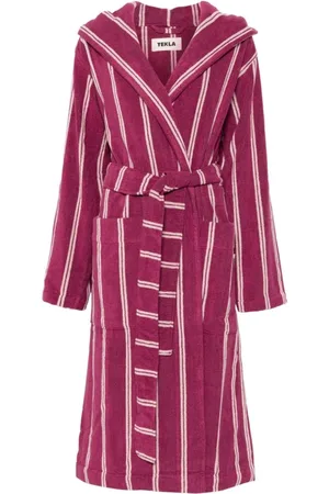 Tekla Femme, Vêtements de nuit et de détente, Rose, Taille: 40 FR Peignoir Classique à Capuche MultiCouleur