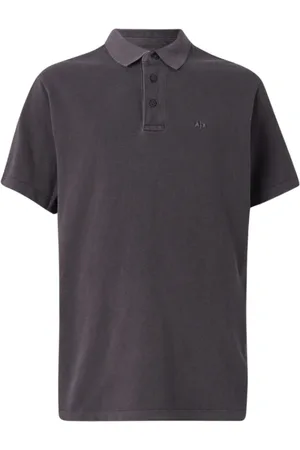 Armani Exchange Homme, Tops, Gris, Taille: M Polo bleu à manches courtes