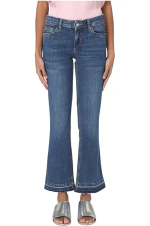 Liu Jo Femme, Jeans, Bleu, Taille: W31 Jean Bootcut Bleu Classique avec Ourlet Brut