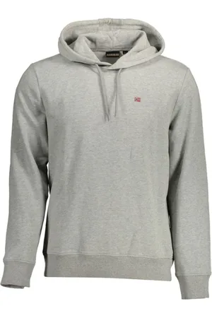 Napapijri Homme, Sweatshirts et sweats à capuche, Gris, Taille: 3XL Sweat à capuche gris avec logo emblématique