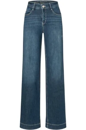 Mac Femme, Jeans, Bleu, Taille: 42 FR L32 Dark Dream Wide Jeans