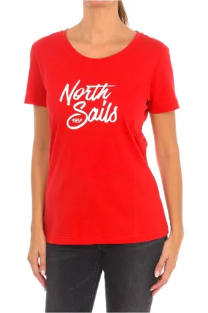 North Sails Femme, Tops, Rouge, Taille: 42 FR T-shirt à manches courtes avec encolure côtelée