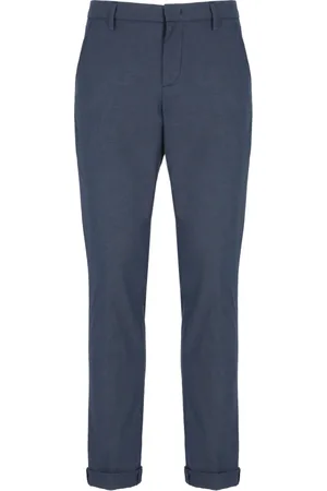 Dondup Homme, Pantalons, Bleu, Taille: W32 Pantalon en Coton Bleu avec Poches