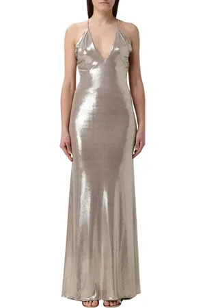 ANIYE BY Femme, Robes, Jaune, Taille: 38 FR Robe Longue Halter Brillante