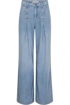 Co`Couture Femme, Jeans, Bleu, Taille: 36 FR Jean large avec œillets