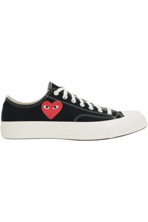 Comme des Garçons Femme, Chaussures, Noir, Taille: 41 1/2 EU Baskets basses en toile Heart