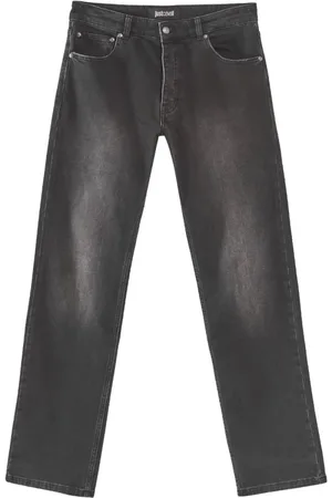 Roberto Cavalli Homme, Jeans, Noir, Taille: W33 Jean Regular en Nero 10,5oz