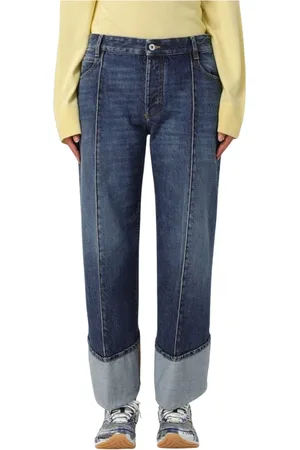 Bottega Veneta Femme, Jeans, Bleu, Taille: 36 FR Jean Classique avec Revers