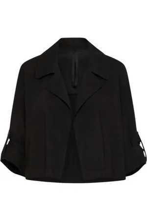 MARELLA Femme, Vestes, Noir, Taille: 42 FR Veste noire avec manches trois-quarts
