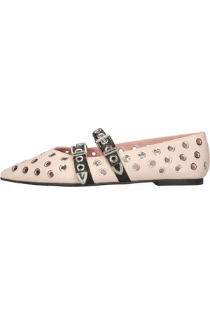Pretty Ballerinas Femme, Chaussures, Rose, Taille: 38 1/2 EU Studded Leather Ballet Flats