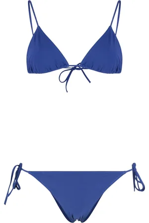 Lido Femme, Maillots de bain, Bleu, Taille: 38 FR Bikini Triangle avec Liens sur les Côtés