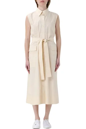 Colmar Femme, Robes, , Taille: 42 FR Robe Jaune Crème avec Ceinture