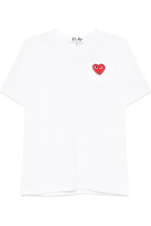 Comme des Garçons Femme, Tops, Blanc, Taille: 38 FR Collection de T-shirts et Polos Élégants