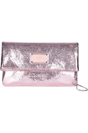 Gattinoni Femme, Sacs, Rose, Taille: ONE Size Pochette Fluffy Rose avec Logo Avant