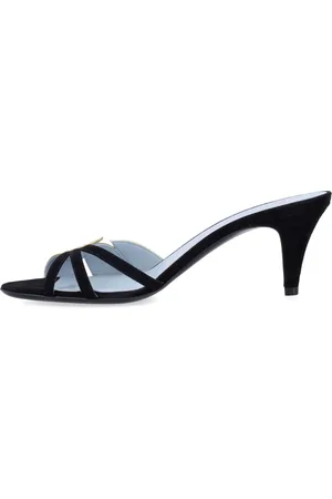 VALENTINO GARAVANI Femme, Chaussures, Noir, Taille: 36 EU Sandale à motif feuille