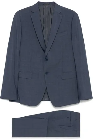 Emporio Armani Homme, Costumes, Bleu, Taille: XL Costume en laine classique avec 2 boutons