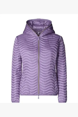 save the duck Femme, Vestes, Violet, Taille: 46 FR Veste Matelassée à Capuche Melody