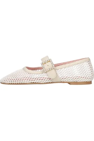Pretty Ballerinas Femme, Chaussures, Blanc, Taille: 38 EU Élégantes ballerines fermées avec strass