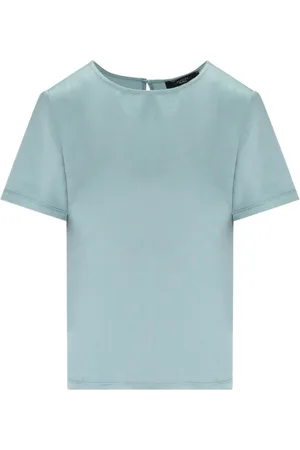 Max Mara Femme, Tops, Bleu, Taille: 38 FR T-shirt Lyocell Amburgo Anice