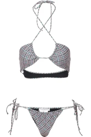Serafini Femme, Maillots de bain, Multicolore, Taille: 38 FR Ensemble Bikini Triangle Fuchsia avec Tressé