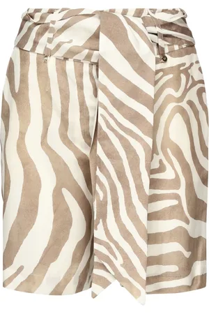 Guess Femme, Shorts, , Taille: 46 FR Pantalon Évasé Imprimé Animalier