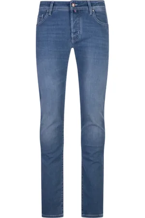 Jacob Cohen Homme, Jeans, Bleu, Taille: W34 Pantalon Bleu en Mélange de Coton