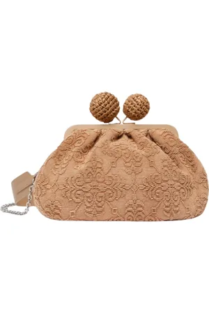 Max Mara Femme, Sacs, Brun, Taille: ONE Size Sac Pasticcino marron avec motif jacquard