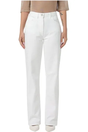 MVP Wardrobe Femme, Jeans, Blanc, Taille: 34 FR Jean Blanc Moderne Straight-Leg