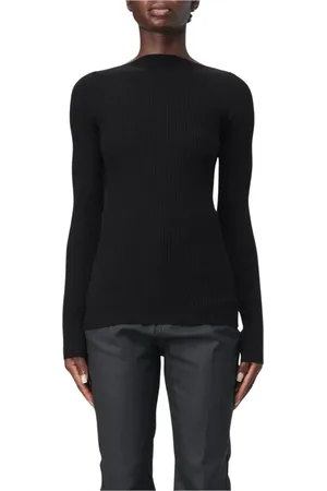 Rick Owens Femme, Pulls, Noir, Taille: 38 FR Gilet noir en tricot côtelé