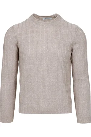 Gran Sasso Homme, Pulls, , Taille: M Pull en Lin et Coton Col Roulé Côtelé