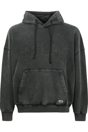 GCDS Homme, Sweatshirts et sweats à capuche, Noir, Taille: M Sweat à Capuche avec Poche Centrale