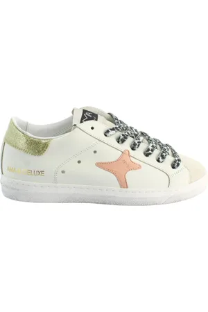 Ama Brand Femme, Chaussures, Blanc, Taille: 39 EU Baskets Rose Mod. 4017