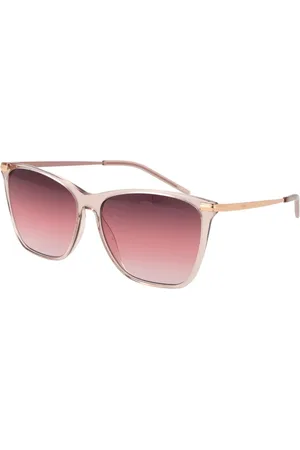 HUGO BOSS Femme, Accessoires, Rose, Taille: ONE Size Lunettes de Soleil Femme Rectangle Rose