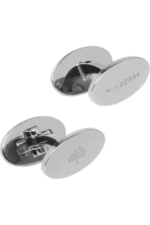 MULBERRY Homme, Accessoires, Gris, Taille: ONE Size Boutons de manchette ovales réversibles
