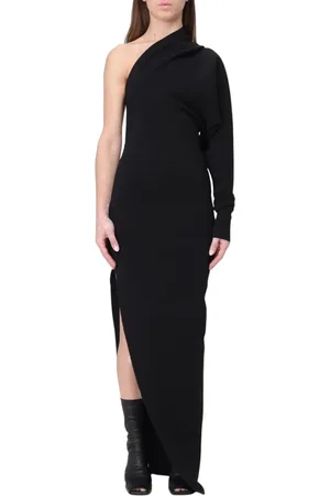 Rick Owens Femme, Robes, Noir, Taille: 38 FR Robe Maxi Une Épaule