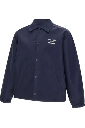 Drôle de Monsieur Homme, Vestes, Bleu, Taille: S Veste Déperlante à Slogan