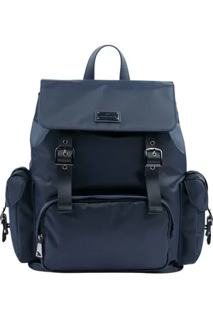 Paul & Shark Homme, Sacs, Bleu, Taille: ONE Size Sac à Dos en Nylon avec Finitions en Cuir