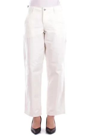 Dickies Femme, Pantalons, Blanc, Taille: W27 Pantalon en coton avec fermeture éclair et poches