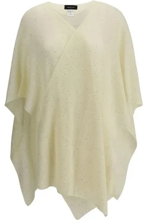 Fabiana Filippi Femme, Vestes, , Taille: ONE Size Poncho en Cachemire à Paillettes