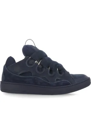 Lanvin Homme, Chaussures, Bleu, Taille: 46 EU Baskets en Cuir Bleu avec Détails Respirants