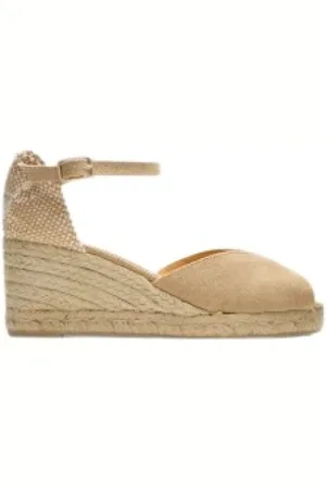 Castaner Femme, Chaussures, , Taille: 37 EU Sandale peep-toe avec semelle compensée en jute