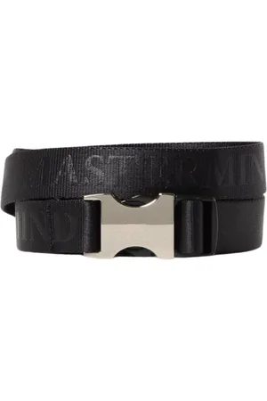 MASTERMIND Homme, Accessoires, Noir, Taille: M Ceinture noire avec détail de crâne pour homme