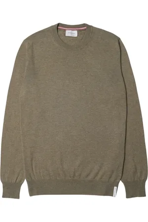BROOKSFIELD Homme, Pulls, Vert, Taille: L Pull en Coton à Manches Longues Côtelé