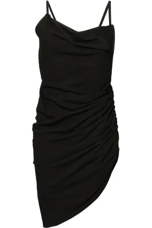 Jacquemus Femme, Robes, Noir, Taille: 40 FR Robe Courte Noire Drapée