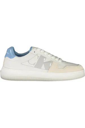 Calvin Klein Homme, Chaussures, Blanc, Taille: 45 EU Baskets blanches sportives avec logo