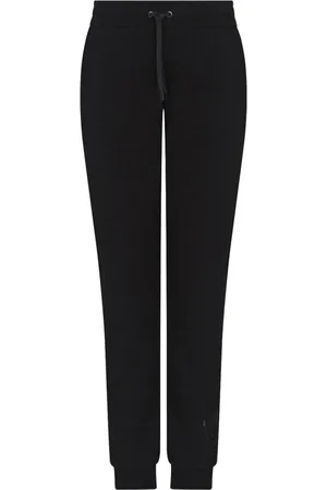 Armani Exchange Femme, Pantalons, Noir, Taille: 38 FR Pantalons Noirs Décontractés Sportifs